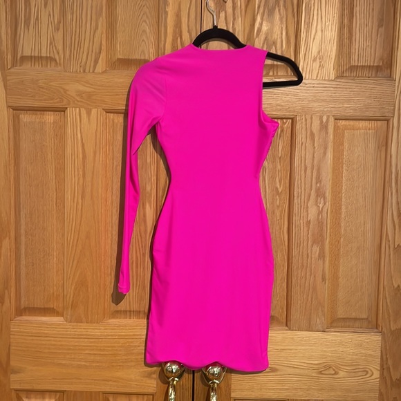 Skims Lace Up Fuchsia Pink Mini Dress NWT - Picture 4 of 5
